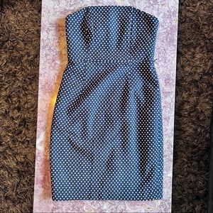 Strapless Polka Dot Dress
